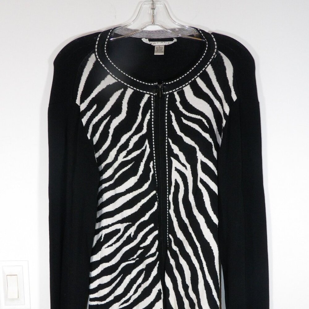 Womens Sweater Rafael Black and White Size Large